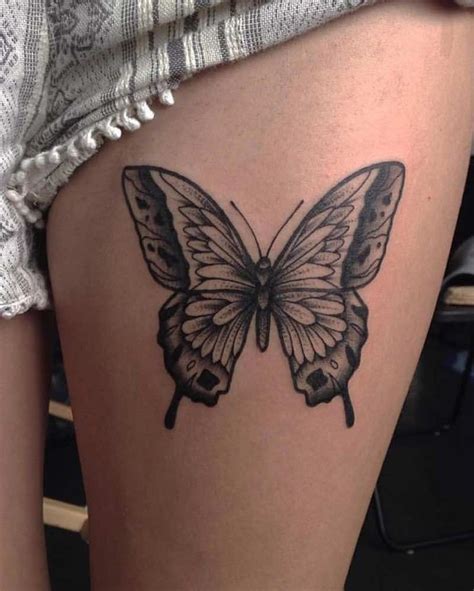 tatuajes de mariposas en el muslo dela pierna|23 ideas de Tattoo mariposa en pierna 